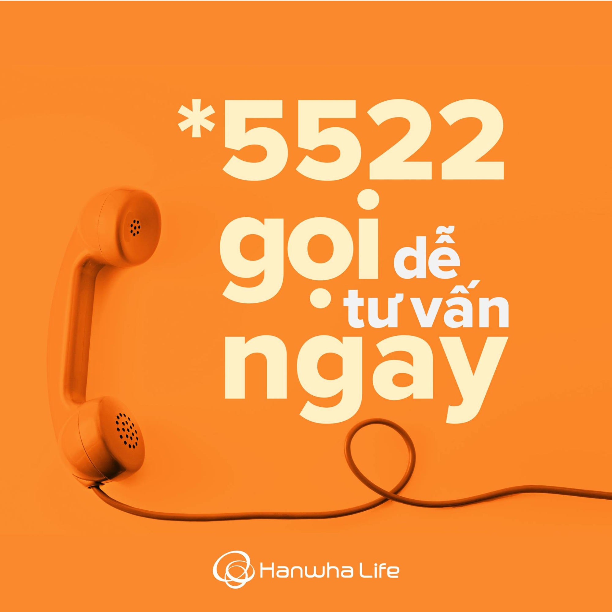 Cách truyền thông số hotline của Hanwha Life